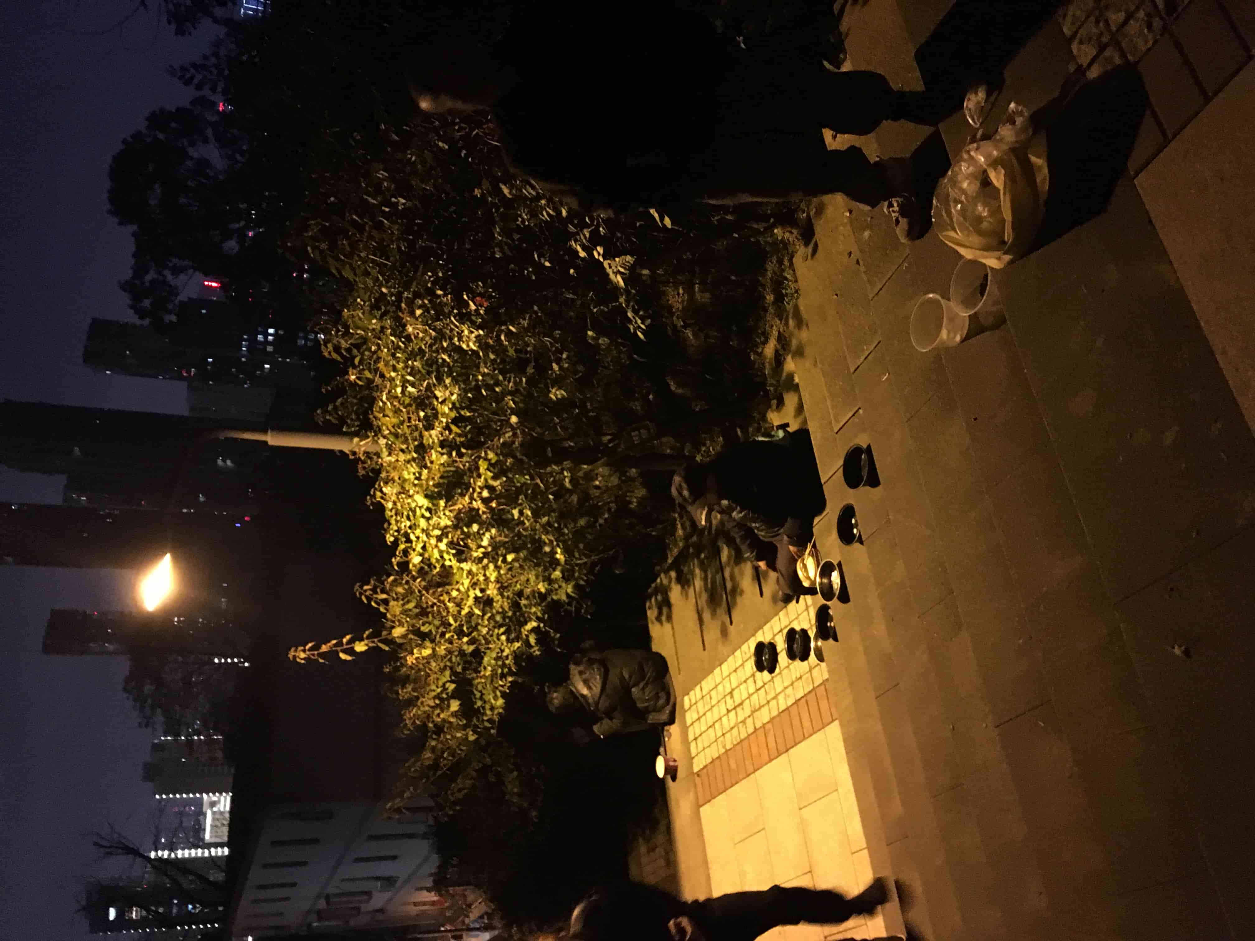 乞讨的小碗从山脚下连绵到寺前